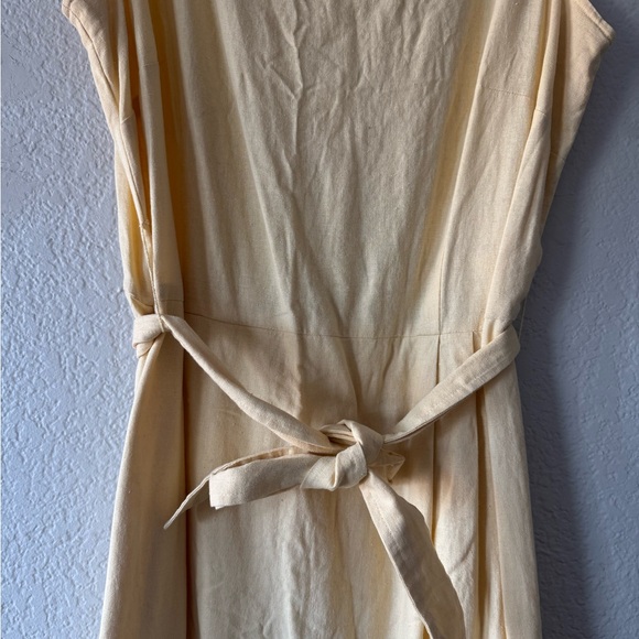 Coldwater Creek Yellow Linen Blend Sundress - Picture 3 of 4
